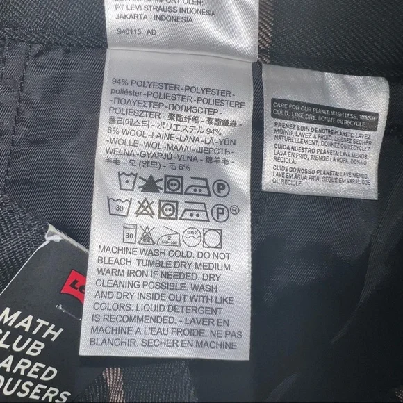 Levi's Math Club Trouser Flare Pants in Bonnie Plaid Rinse - Picture 6 of 8